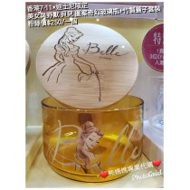香港7-11 x 迪士尼限定 美女與野獸 貝兒 圖案奇幻玻璃瓶+竹製蓋子套裝